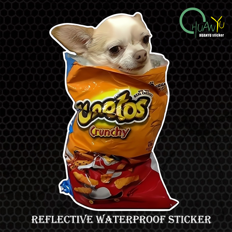 Motorcycle Gear Outlet - Cute puppy reflective sticker car motorcycle
