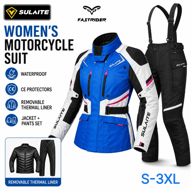 Motorcycle Gear Jacket And Pants - Women Motorcycle Riding Suit Winter Waterproof