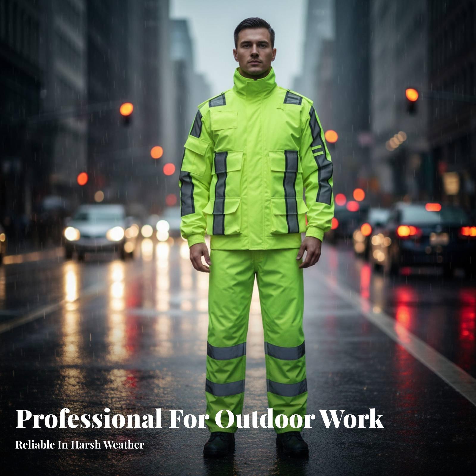 High Visibility Reflective Rai - Motorcycle Gear Jacket And Pants recension och pris